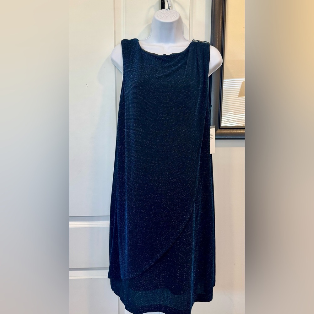 Donna Ricco Shimmering Navy Dress